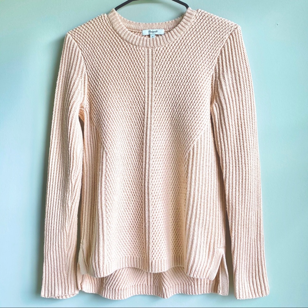 Madewell Cable Knit Pullover Sweater in M